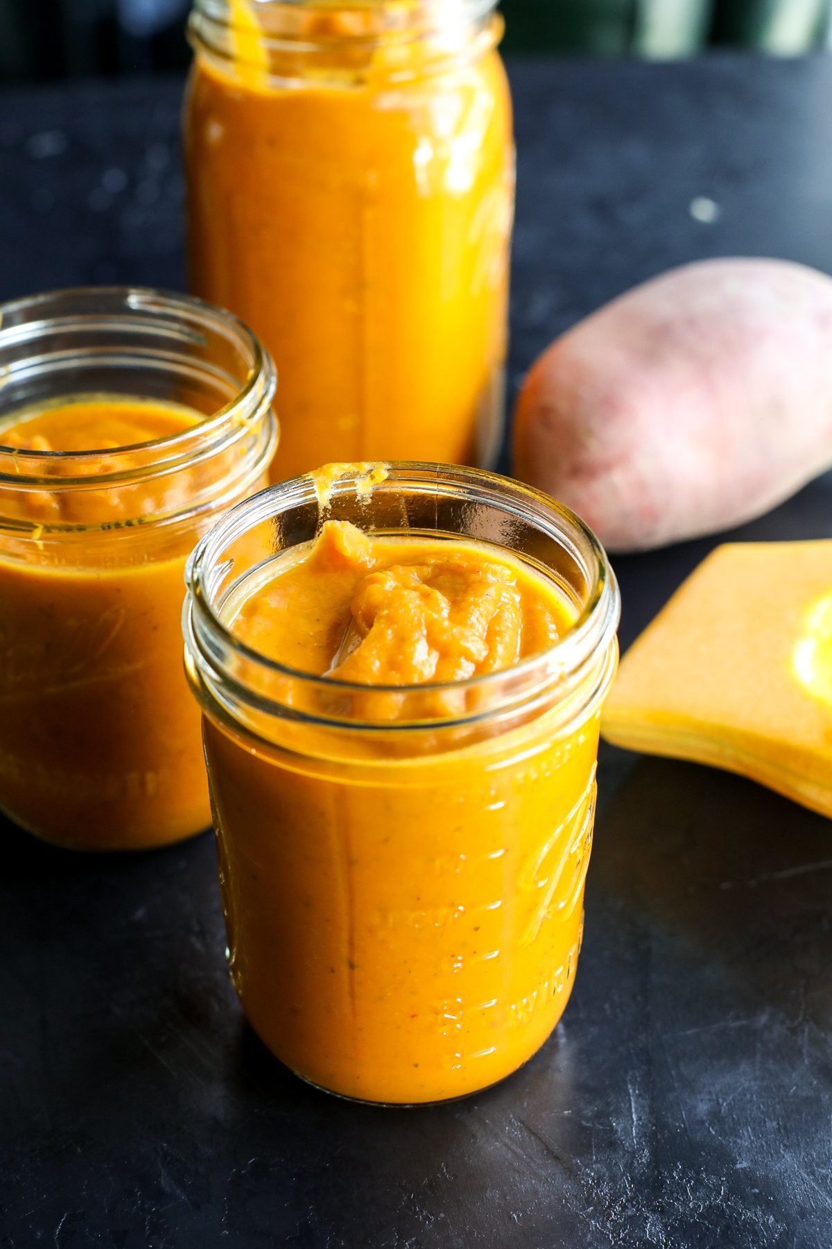 Make the best creamy Autumnal Harvest Pasta Sauce (Trader Joe's dupe!) with squash & pumpkin. Perfect for pasta or soup.