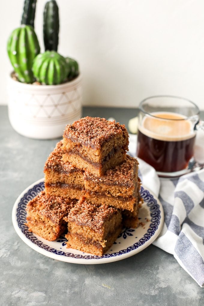 This Paleo Coffee Cake is grain free, refined sugar free and the perfect baked good for a cold day!