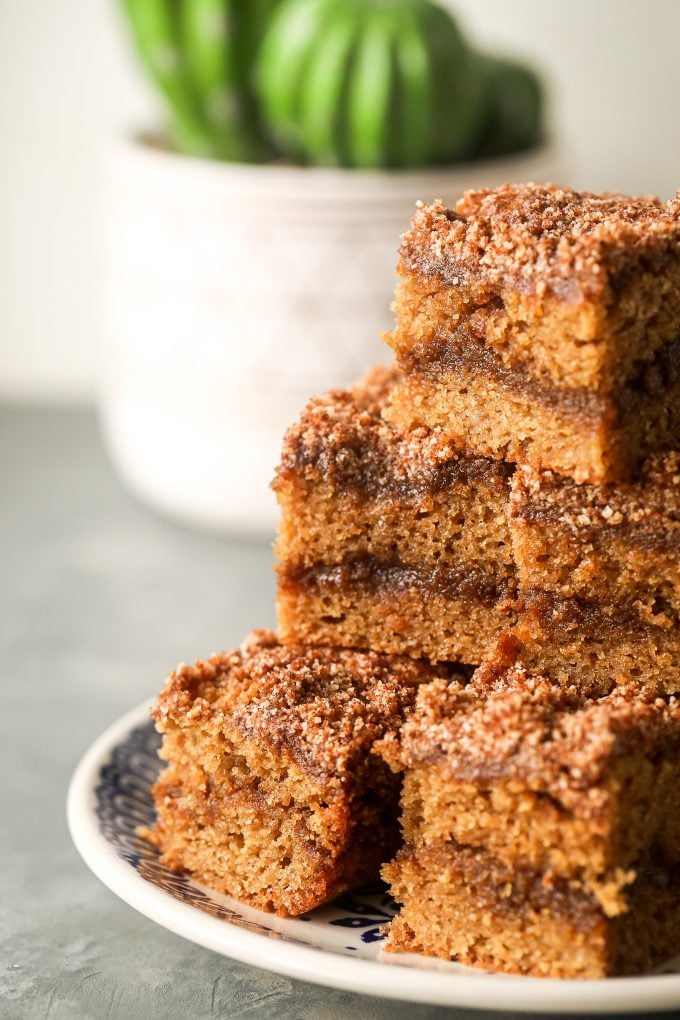 This Paleo Coffee Cake is grain free, refined sugar free and the perfect baked good for a cold day!