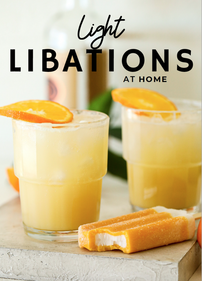Light Libations at Home is a cocktail ebook filled with 16 drink recipes that are perfectly healthy and boozy!