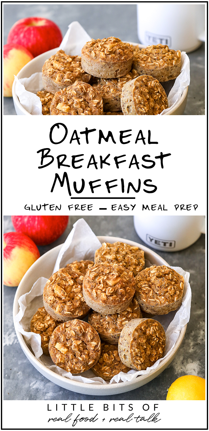 These Oatmeal Breakfast Muffins are the perfect healthy breakfast to prep for the week!