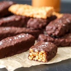 This Healthier Whatchamacallit recipe is dairy free, gluten free and a fun recipe to make at home to recreate a favorite childhood candy!