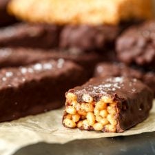 This Healthier Whatchamacallit recipe is dairy free, gluten free and a fun recipe to make at home to recreate a favorite childhood candy!