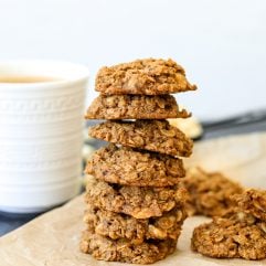 These Pumpkin Spice Latte Cookies are gluten free, refined sugar free and easy to make!