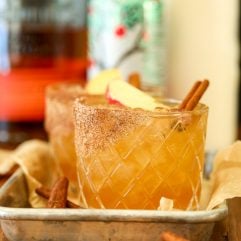 This Maple Apple Bourbon Spritz is like fall in a cocktail!