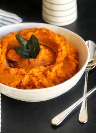 These Brown Butter Sage Mashed Sweet Potatoes are so easy to make in the instant pot and so delicious!