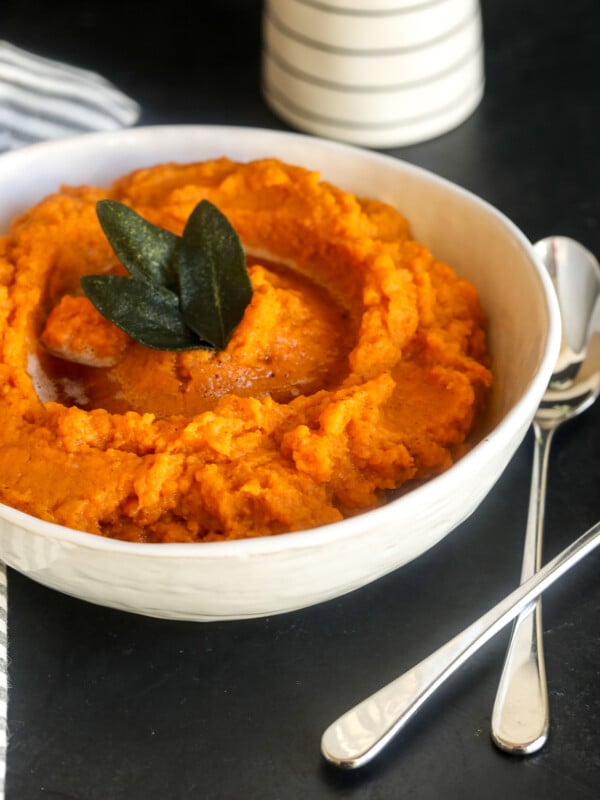 These Brown Butter Sage Mashed Sweet Potatoes are so easy to make in the instant pot and so delicious!