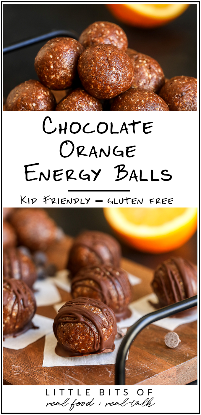 These Chocolate Orange Energy Balls are an easy and delicious snack that are packed with protein from nuts and are gluten and dairy free!