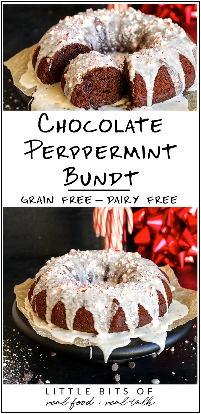 This Gluten Free Chocolate Peppermint Bundt Cake is easy to make and so delicious for the christmas season!