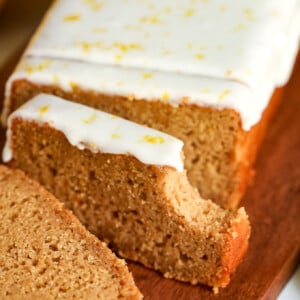 This Gluten Free Lemon Loaf is made with almond flour to make it grain free and uses dairy free yogurt to add amazing texture!