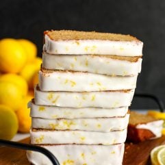 This Gluten Free Lemon Loaf is made with almond flour to make it grain free and uses dairy free yogurt to add amazing texture!