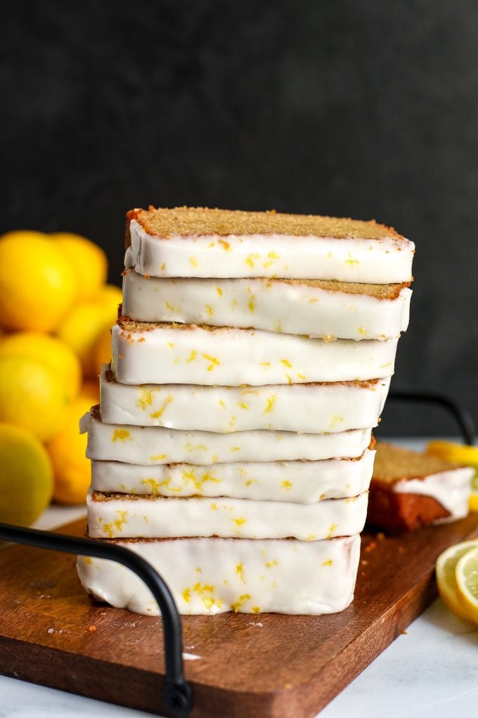 This Gluten Free Lemon Loaf is made with almond flour to make it grain free and uses dairy free yogurt to add amazing texture!