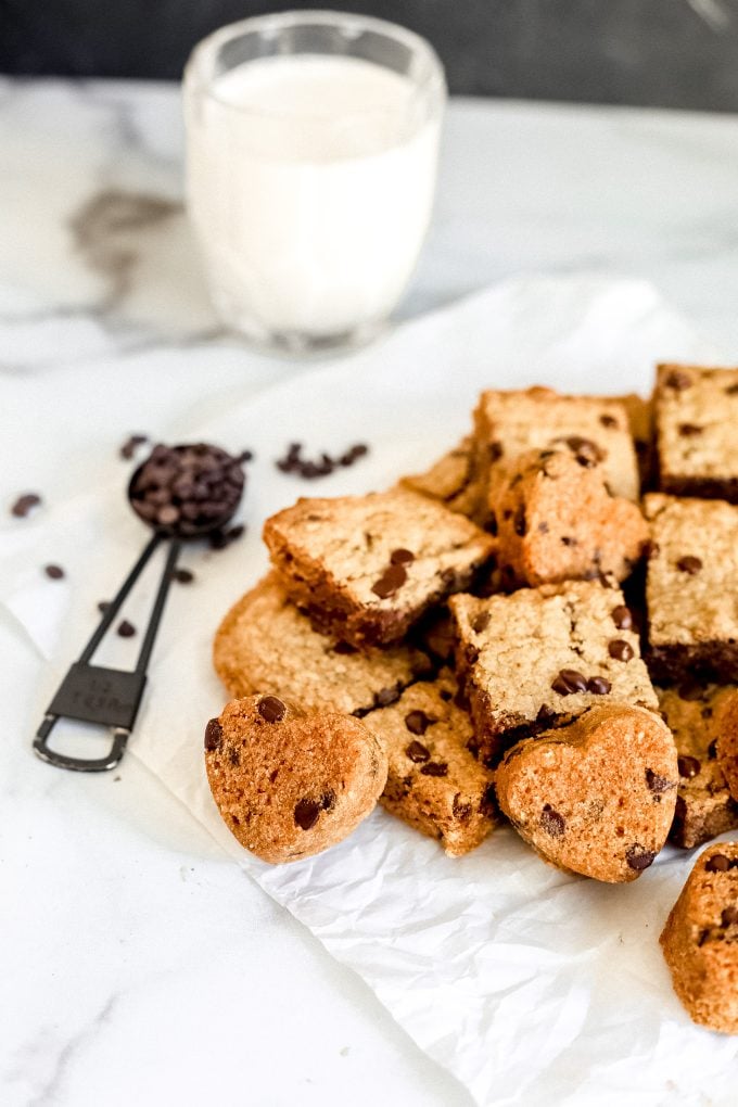 These Gluten Free Chocolate Chip Blondies are easy to make in one bowl and so delicious!