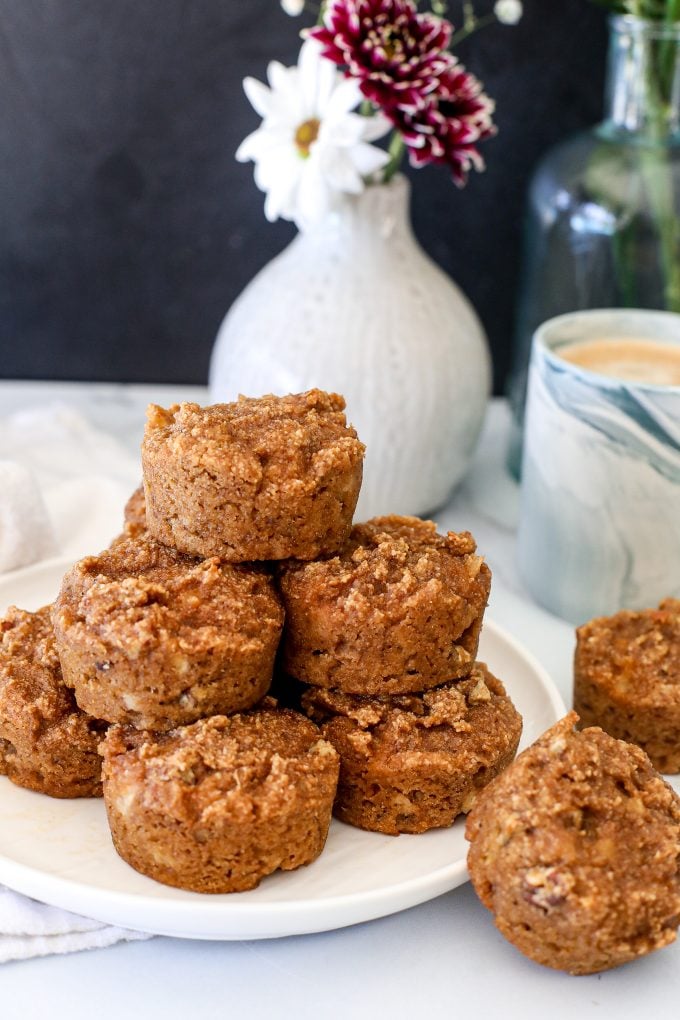 These Healthy Hummingbird Muffins are gluten free, dairy free and packed with applesauce, banana, pineapple, pecans and spices!