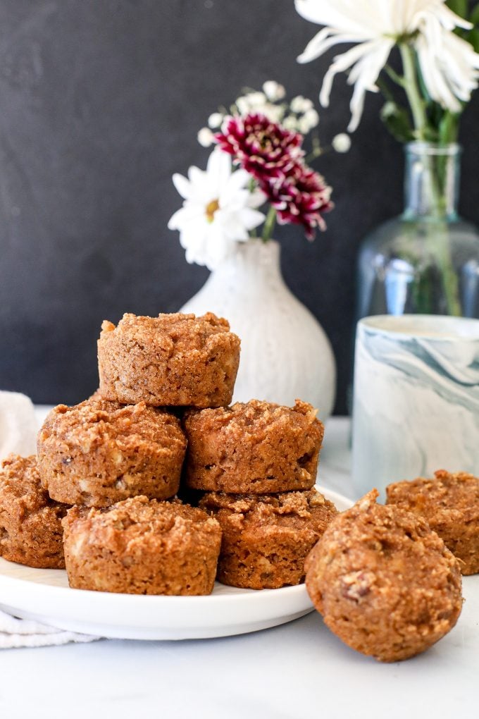 These Healthy Hummingbird Muffins are gluten free, dairy free and packed with applesauce, banana, pineapple, pecans and spices!