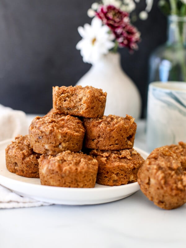 These Healthy Hummingbird Muffins are gluten free, dairy free and packed with applesauce, banana, pineapple, pecans and spices!