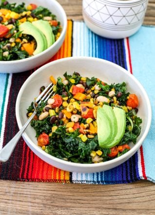 This Roasted Cowboy Caviar Salad is a delicious take on cowboy caviar and the perfect summer salad!