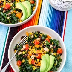 This Roasted Cowboy Caviar Salad is a delicious take on cowboy caviar and the perfect summer salad!