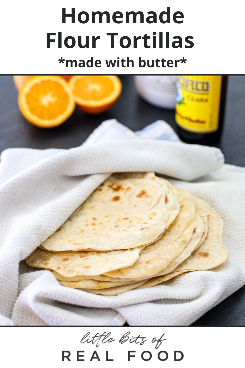 These Homemade Flour Tortillas are super easy to make with just flour, butter, water and salt!