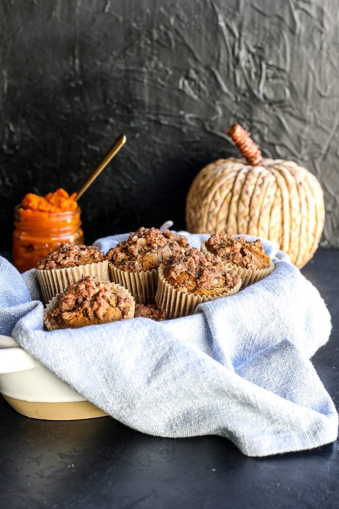 These Gluten Free Pumpkin Crunch Muffins are easy to make and so delicious!