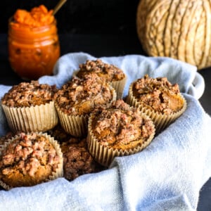 These Gluten Free Pumpkin Crunch Muffins are easy to make and so delicious!