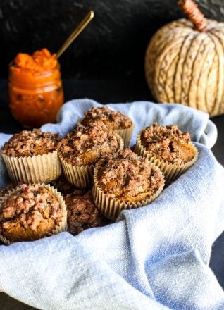 These Gluten Free Pumpkin Crunch Muffins are easy to make and so delicious!