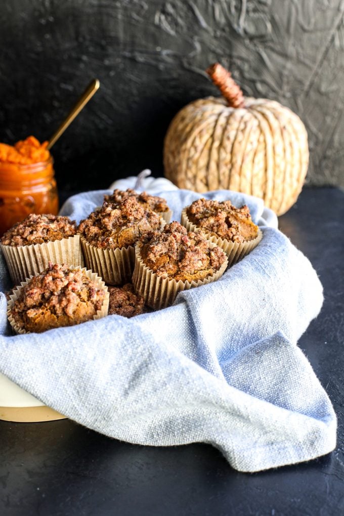 These Gluten Free Pumpkin Crunch Muffins are easy to make and so delicious!