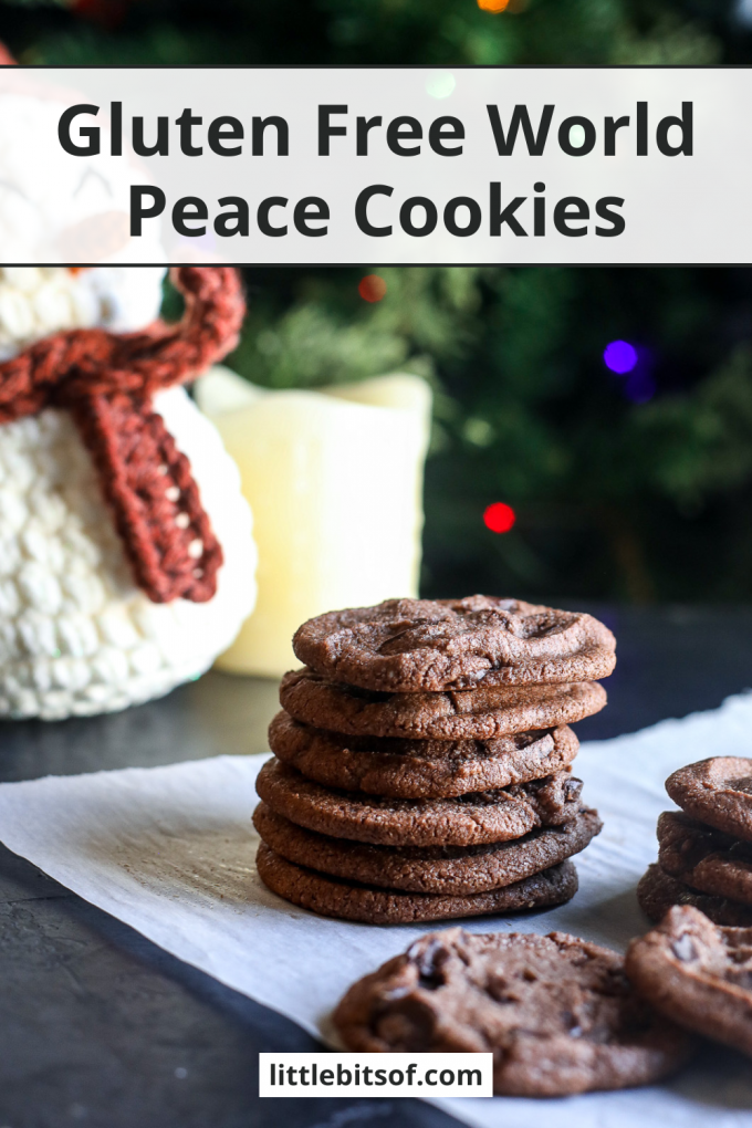 Gluten Free World Peace Cookies are such an easy slice and bake cookie and are perfect for Christmas cookie boxes!