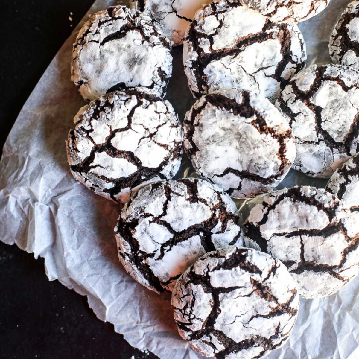 Chocolate Orange Crinkle Cookies - Little Bits of Real Food