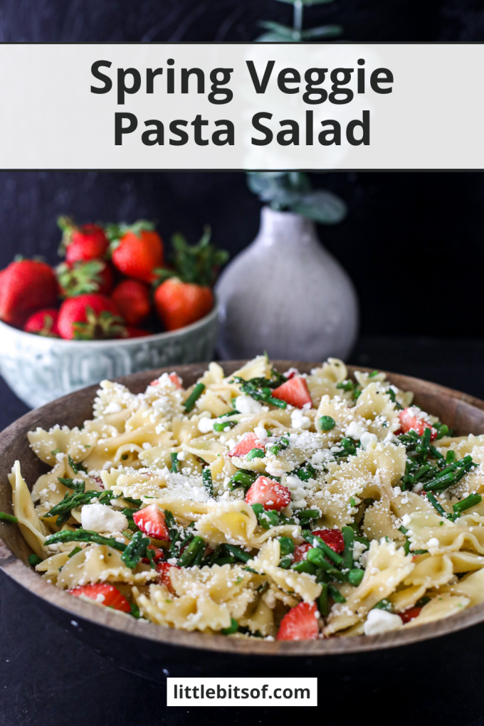 This Spring Veggie Pasta Salad is perfectly fresh and delicious, great for spring or summer!