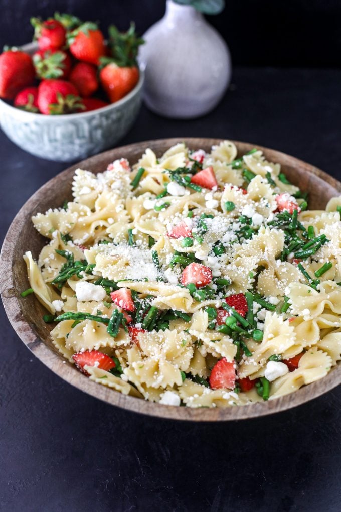 This Spring Veggie Pasta Salad is perfectly fresh and delicious, great for spring or summer!