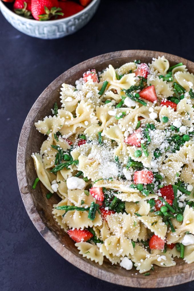 This Spring Veggie Pasta Salad is perfectly fresh and delicious, great for spring or summer!