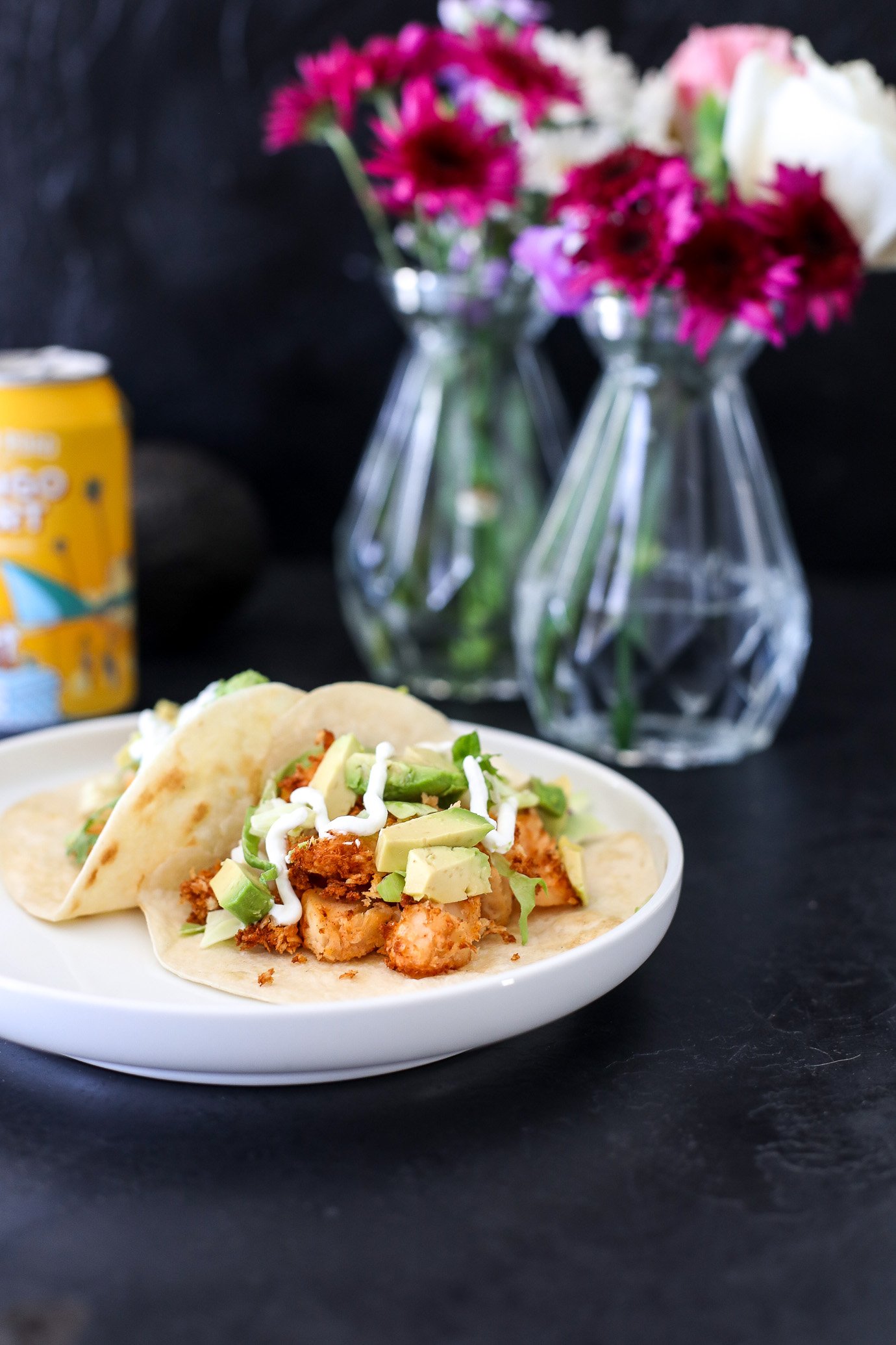 Baked Mahi Mahi Tacos w/ Lime Crema Little Bits of...