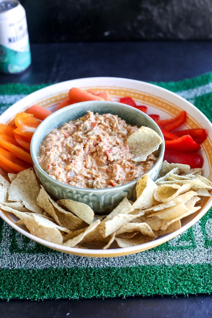 This Chicken Enchilada Dip is a healthy and delicious dip for any occasion!