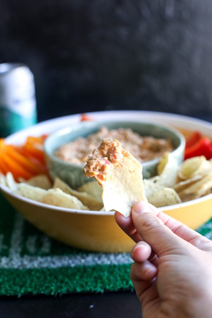 This Chicken Enchilada Dip is a healthy and delicious dip for any occasion!