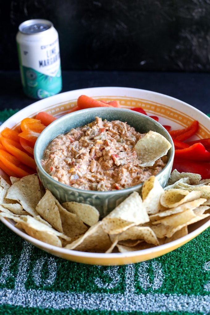 This Chicken Enchilada Dip is a healthy and delicious dip for any occasion!