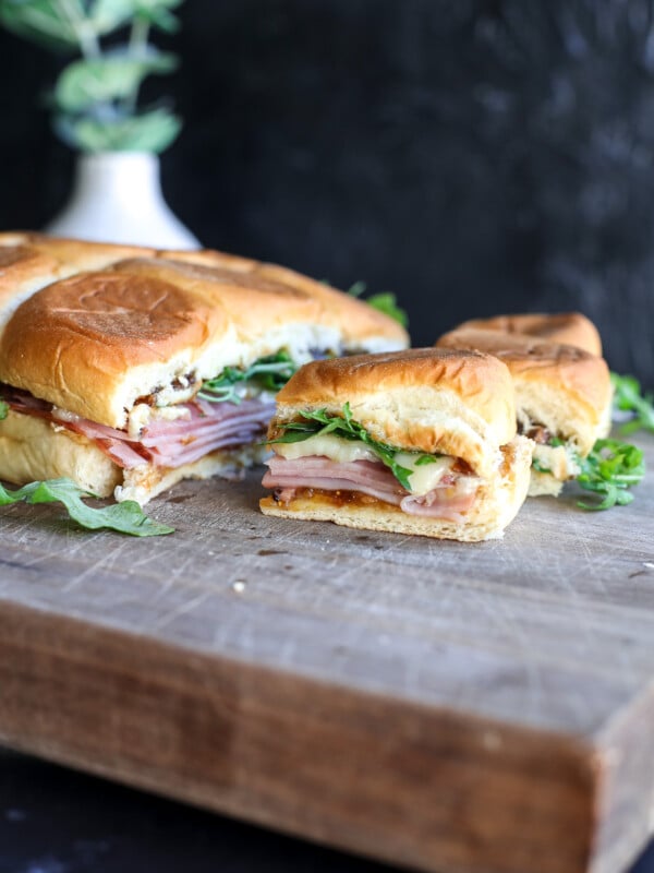 These Ham, Brie & Fig Sliders and perfect for football season!