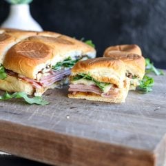 These Ham, Brie & Fig Sliders and perfect for football season!