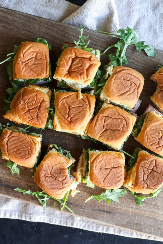 These Ham, Brie & Fig Sliders and perfect for football season!