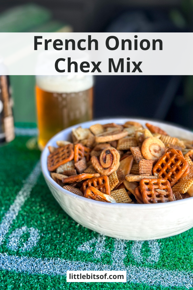 This French Onion Chex Mix is perfect for snacking at any occasion!