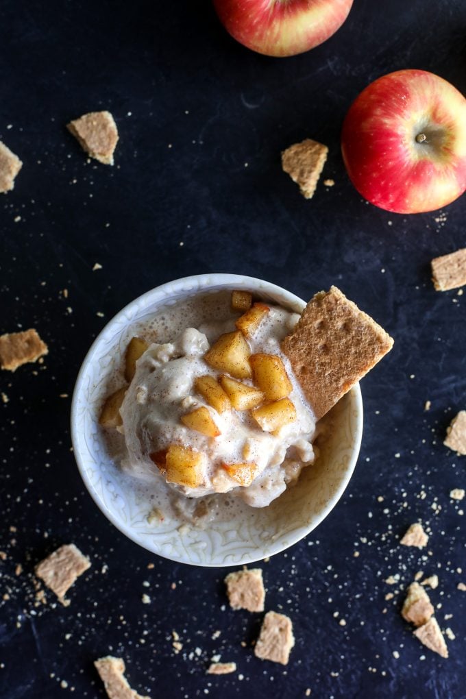 This Apple Pie Protein Ice Cream is easy to whip up in the Ninja Creami and is insanely delicious!