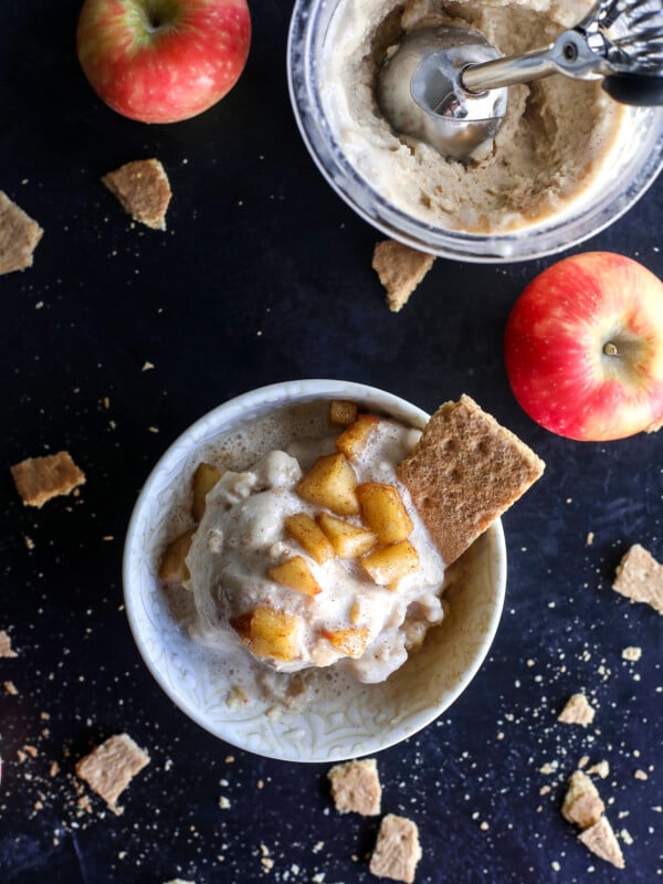 This Apple Pie Protein Ice Cream is easy to whip up in the Ninja Creami and is insanely delicious!