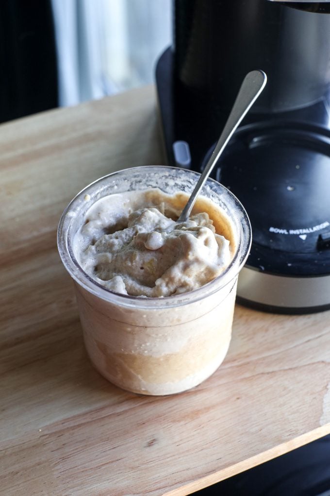 This Apple Pie Protein Ice Cream is easy to whip up in the Ninja Creami and is insanely delicious!