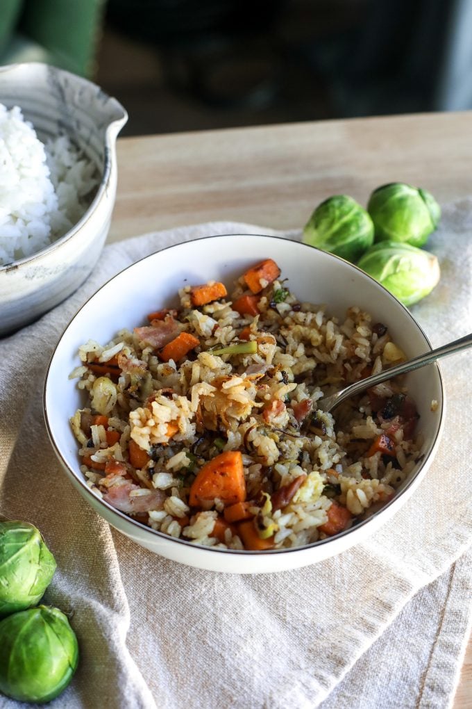 This Fall Fried Rice is a perfect meal to have as the weather gets colder and is packed with good stuff!