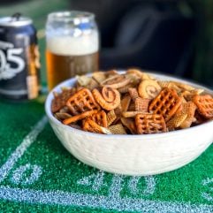 This French Onion Chex Mix is perfect for snacking at any occasion!