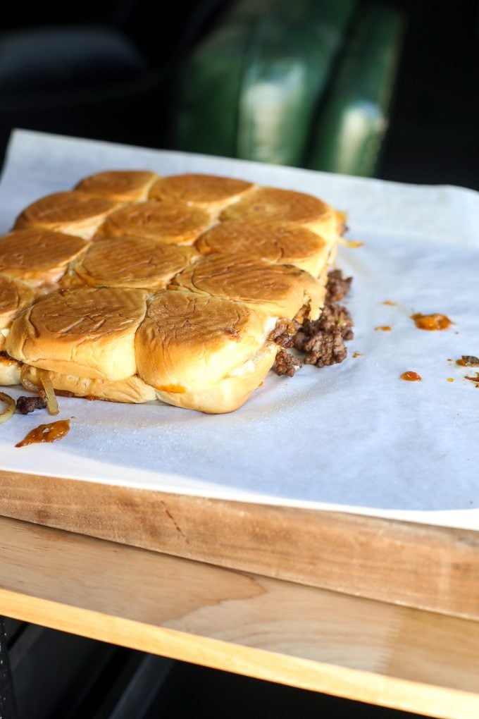 These Patty Melt Sliders are perfect for any gathering and are absolutely delicious!!