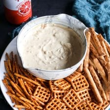 This Honey Mustard & Onion Dip is so delicious and is just like the pretzel bits you love!