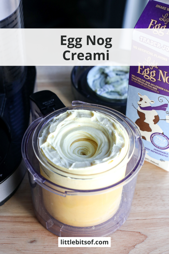 Cozy warm spices, smooth sweet texture and just the right amount of yum, this Eggnog Creami is our new favorite.