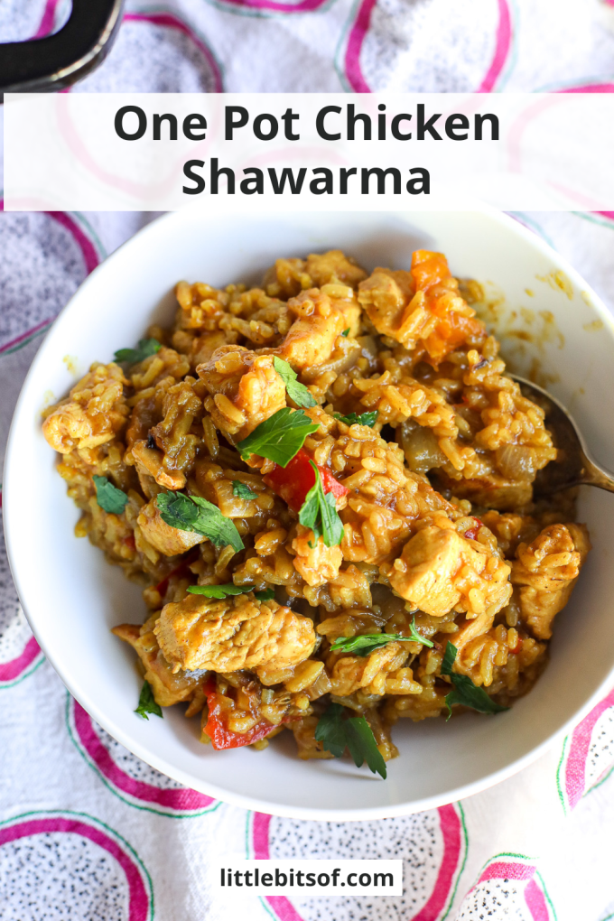 This One Pot Chicken Shawarma is easy to whip together and all cooks in one pot!