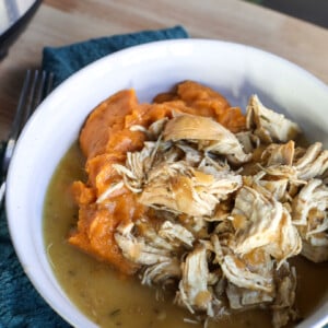 This Creamy Caramelized Onion & Rosemary Chicken is a simple and tasty instant pot recipe that can easily be made in a slow cooker as well!